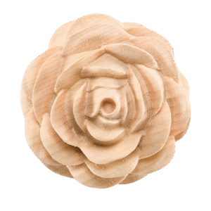 Rosenblüte aus Zirbenholz