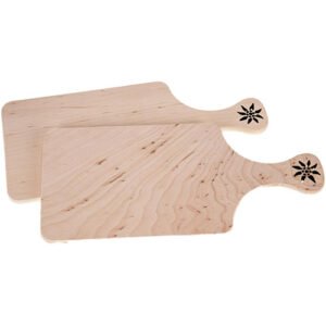 Edelweiß Holzbrettchen mit Griff