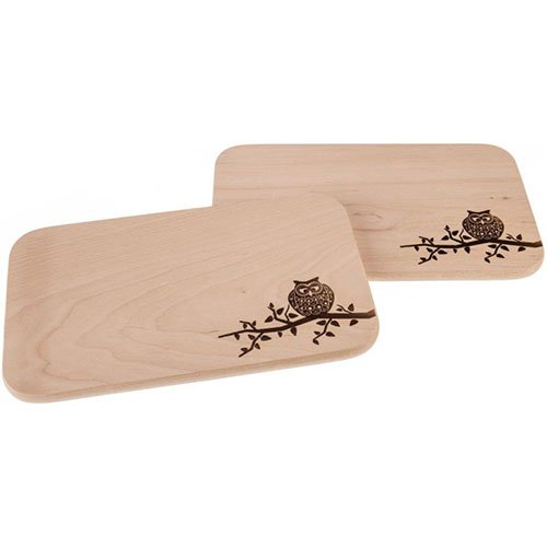 Eule Holzbrettchen